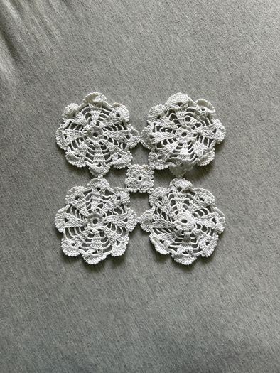 Handmade crochet coffee table decoration