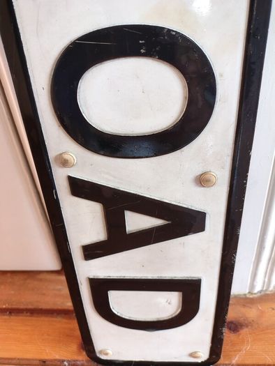 Vintage Heavy Metal "Stow Road" Street Sign