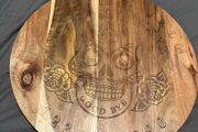 Lazy Susan Skull Ouija Board Spinning Rotating Serving Tray Wooden