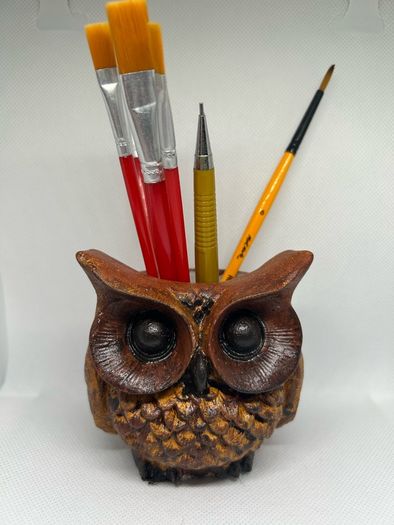 Handmade Concrete Owl