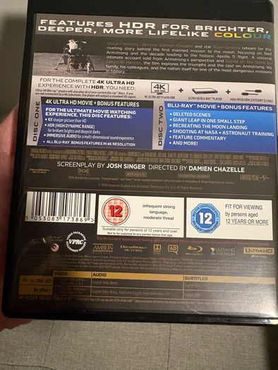 First Man [4K] [Blu-ray] UHD stars Ryan Gosling