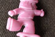 Vintage Brooch Pink Skateboarding Figure