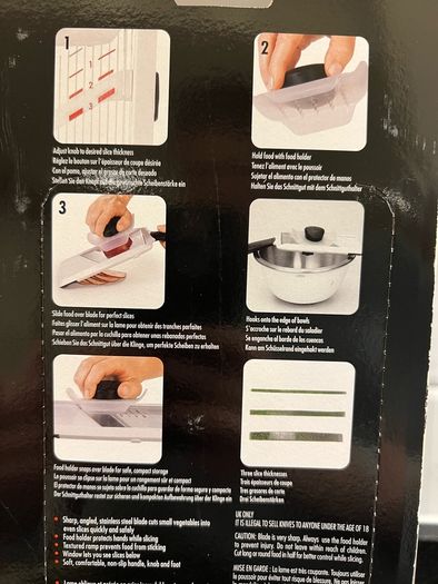 Good Grips - hand-held mandoline slicer