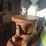 Vintage carved wooden elephant plant stand Image 3