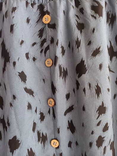 Animal Print front split skirt