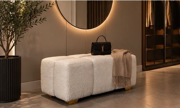 Elegant bubble pouffe ottoman 90x50