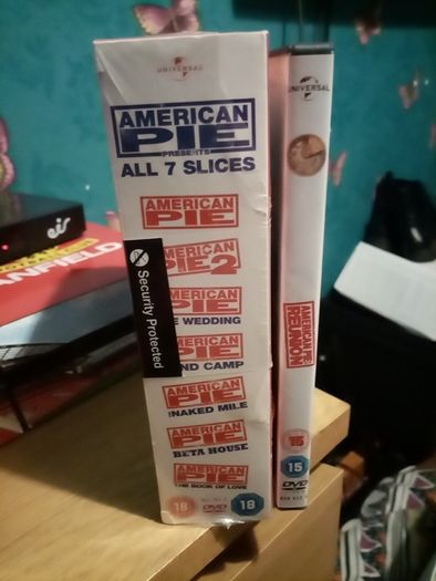 DVD boxset of the America pie series. 8 movies brand new sealed