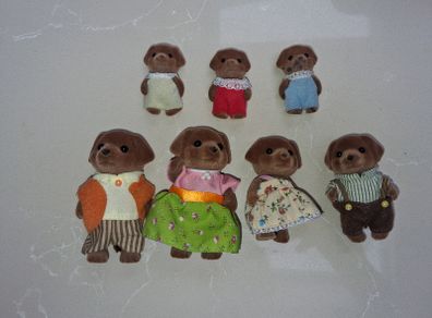 Sylvanian families chocolate labrador family set