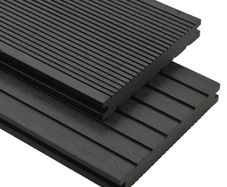WPC Solid Decking Boards with Accessories 26 m(sqr) 2.2 m Black