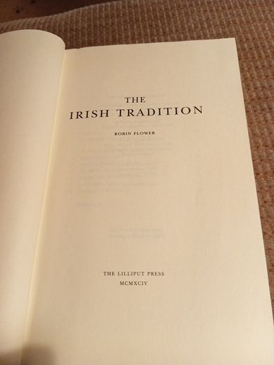 1994 The Irish Tradition. Robin Flower. Ireland. History. Vintage.