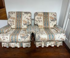 Pair of Traditional Upholstered Armchairs