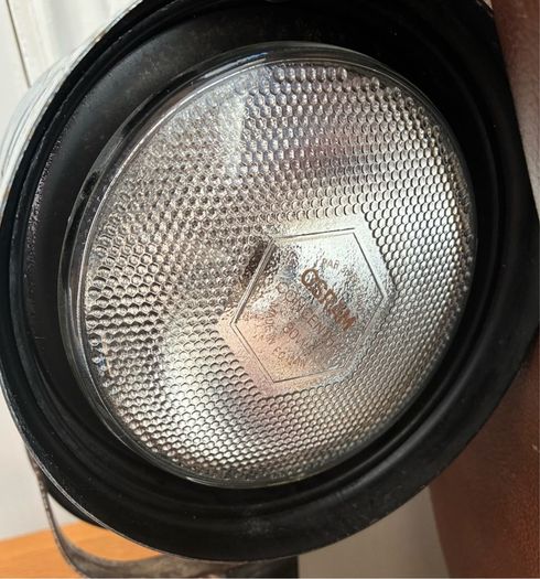 Pair of Vintage Industrial Chrome Spotlights