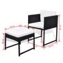 9 Piece Outdoor Dining Set with Cushions Poly Rattan Black Image 8