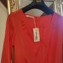 Coral Dress brand new chic beige two part look cute date smart mini party with zipper at the back Size S UK 8 Image 3