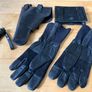 Vintage military-style black leather gear, likely representing a pistol holster, ammunition pouch Image 3
