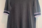 COS grey fine jumper with lilac collar (size S)