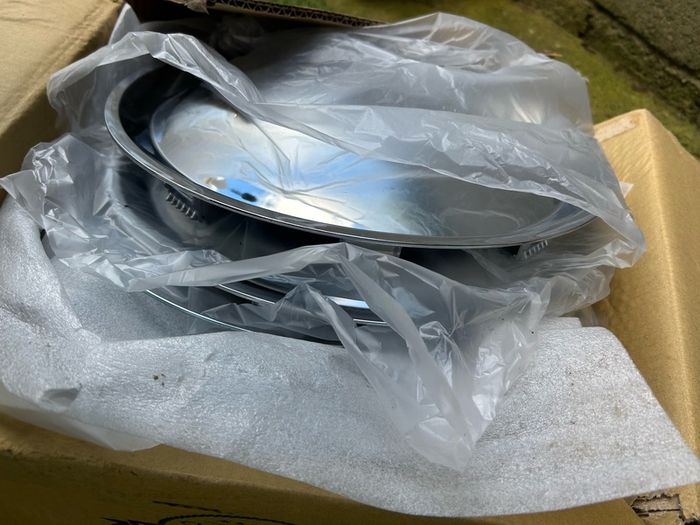 Brand New 13 Inch Chrome Vintage Hubcaps Set of 4