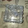 A Beautiful and Elegant Vintage 4 Piece Crystal Vanity Set, 2 candle sticks dish with lid and large tray., perfect for styling a Dressing Table, Boudoir, or Bathroom vanity. Postage Available or Collection Image 5