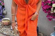 Asos Orange wedding guest dress