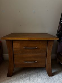 Pair of Solid Wood Bedside Tables