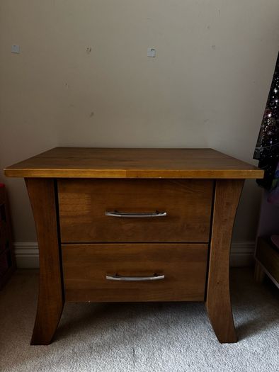 Pair of Solid Wood Bedside Tables