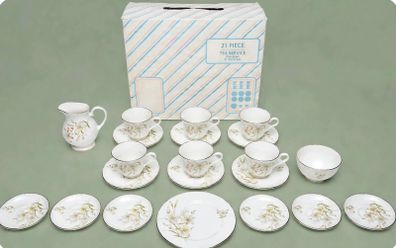 Vintage 21-Piece Marlborough Tea Set in Original Box!