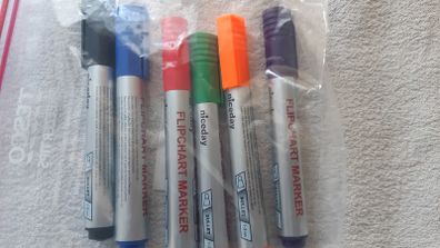 Niceday Flipchart Marker Medium Bullet Assorted Pack of 6 Home Office School College