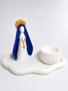 Handmade Marian Prayer Tray & Candle Holder