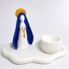 Handmade Marian Prayer Tray & Candle Holder