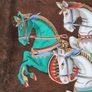 Vintage Hermes Paris Porcelain Cigar Ashtray Cheval D Orient Horses Made In France Image 4