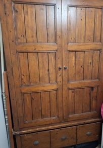 Large solid wood wardrobe with drawers