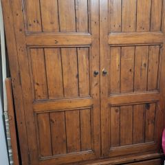 Large solid wood wardrobe with drawers