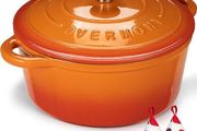 Enamelled Cast Iron Round Casserole Pot With Lid Non-stick Dutch Oven Cookware for Braising, Stews, Roasting, Bread Baking