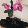 JANET SPORT Black Suede leather platform trainers Sz 41 (Fit 7.5 - 8 UK) - Rrp 189 (NEW) Image 2