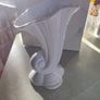 Large Vintage Royal Winton White Cornucopia Shell Ceramic Vase 18 cm. Image 3