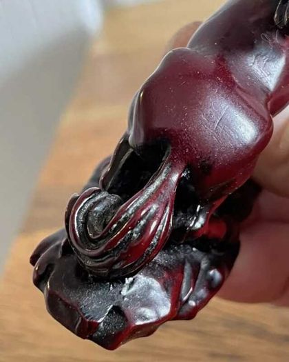 Small Red Resin Chinese Lucky Horse