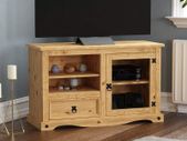 Corona Entertainment Cabinet, TV Stand, Solid Pine Wood