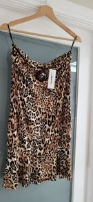 COTTON CLUB leopard print top Sz M/L (fit 12-14UK) - Bnwt
