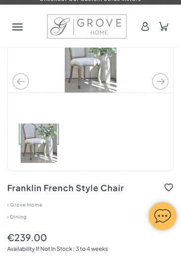 Dining table and chairs