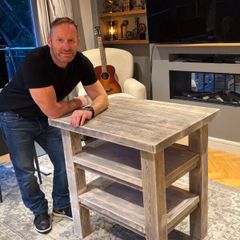 Aged Driftwood Style Compact Kitchen Island