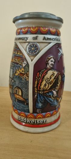 budweiser ltd ed beer stein coa