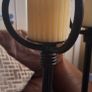 Vintage hand forged wrought iron candlesticks. Like new. Image 3