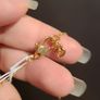 Kate Spade Yellow and Clear Cubic Zirconia Flower Necklace in Gold colour Image 3