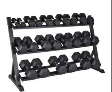 Hex Dumbbells 2.5 - 25kg + Storage rack
