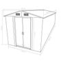 Garden Shed 257x392x181 cm Metal Green Image 6
