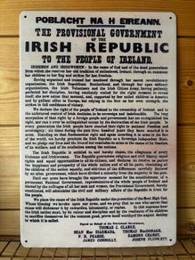 Irish Proclamation Tin Metal Sign