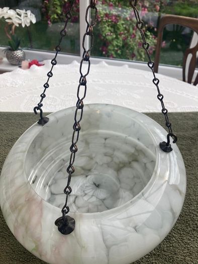 Vintage Art Deco glass ceiling light shade