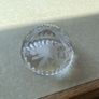Vintage Stuart Crystal Dime Paperweight & Cavan Crystal Fan shaped clock Image 2