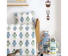 Robot toddler duvet set