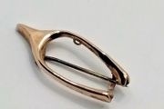 Antique 9ct Rose Gold Wishbone brooch